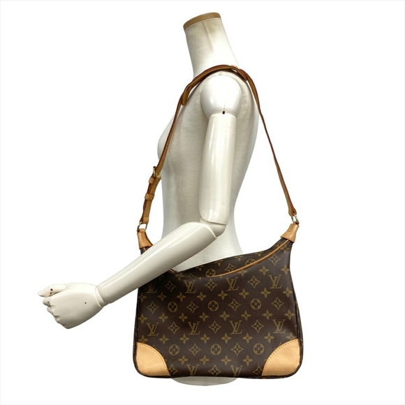 LOUIS VUITTON Authentic Brown Monogram Canvas Boulogne 30 Shoulder Bag - Picture 3 of 10
